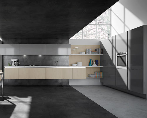 Contemporary kitchen - ERIKA  - ARAN Cucine - Fenix NTM® / handleless / lacquered