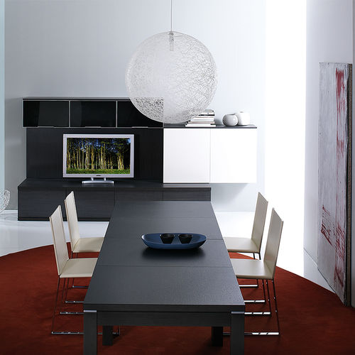 Contemporary TV wall unit - MIA - ARAN Cucine - lacquered wood