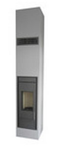 Pellet fireplace - KINGFIRE-PARAT - Monier Braas - built-in / Single-sided / closed hearth