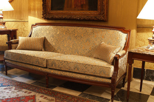Classic sofa - 3141/1 - Al Cazar Fine Woods - fabric / brown / 2-person