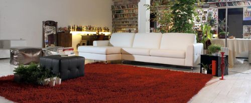 Modular sofa - KLINT - Alpa Salotti - contemporary / leather / red