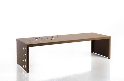 Contemporary public bench - LEAFY - ALTEK ITALIA DESIGN - metal / without backrest / without armrests