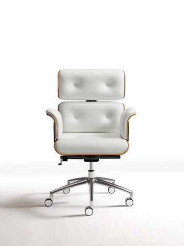 Design office armchair - ARMADILLO 2 - ALTEK ITALIA DESIGN - leather / fabric / steel