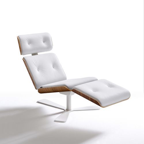 Original design chaise longue - ARMADILLO 7 - ALTEK ITALIA DESIGN - leather / chrome steel / for office