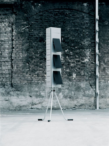 Free-standing brochures rack - VERTIGO LV61 - ALTEK ITALIA DESIGN - floor-standing / anodized aluminum / painted aluminum