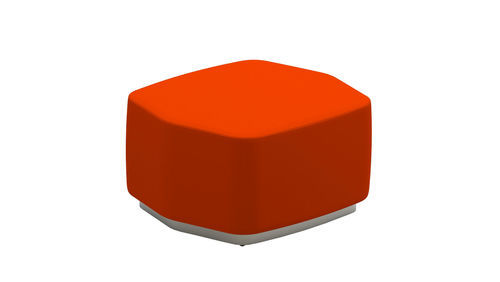 Contemporary ottoman - AIRWAVE 01 - ALTEK ITALIA DESIGN - brushed aluminum / MDF / fabric