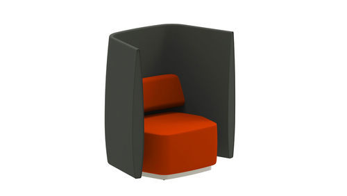 Contemporary visitor armchair - AIRWAVE 08 - ALTEK ITALIA DESIGN - synthetic leather / polyurethane foam / fabric