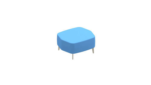 Synthetic leather ottoman - AIRWAVE 16 - ALTEK ITALIA DESIGN - polyurethane foam / plywood / brushed stainless steel