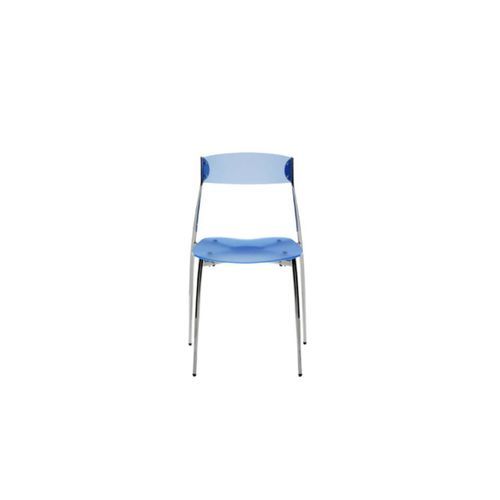 Contemporary dining chair - BABA - ALTEK ITALIA DESIGN - indoor / methacrylate / chrome steel