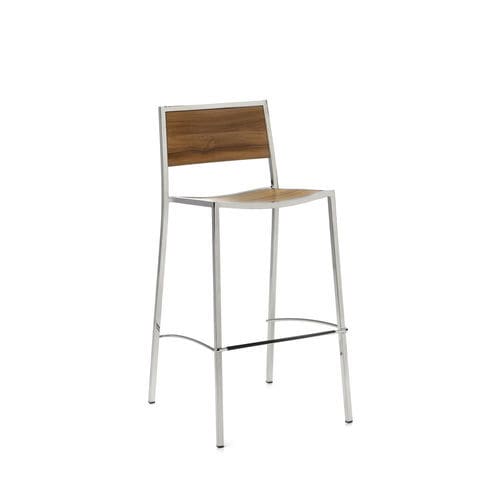 Contemporary bar stool - LILYTH - ALTEK ITALIA DESIGN - steel / steel base / 4-legged