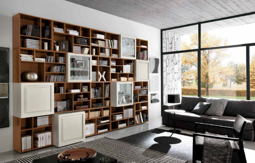 Free-standing bookcase - COMPOSIZIONE 6 VINTAGE - Rossetto Armobil - contemporary / wooden