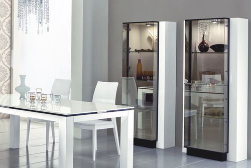 Contemporary display case - DIAMOND - Rossetto Armobil - glass / illuminated