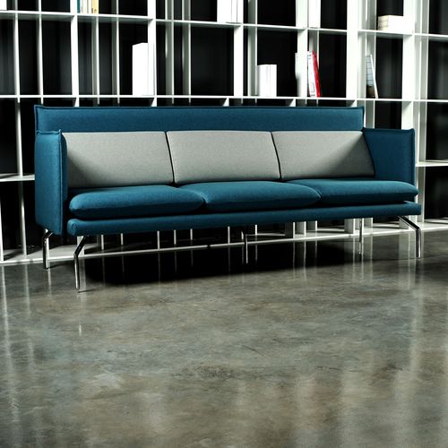 Contemporary sofa - CUBE - B&T Design - fabric / synthetic leather / leather