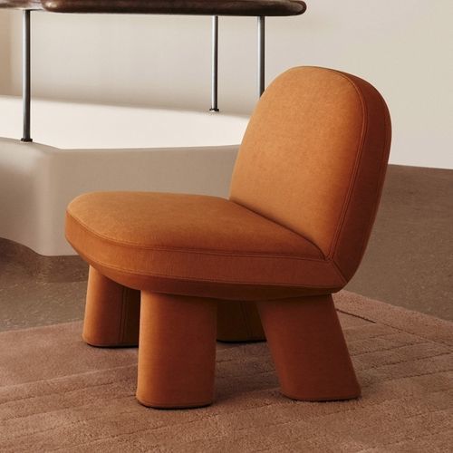 Contemporary fireside chair - MAX - Blå Station - fabric / leather