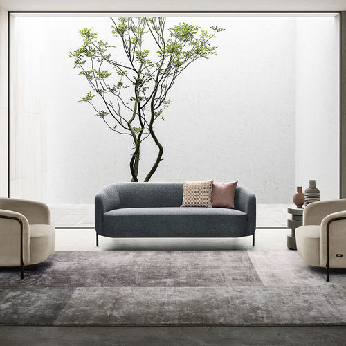 Compact sofa - Ring - Bodema - contemporary / fabric / leather