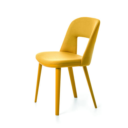 Contemporary chair - PATH 1560 - Bross Italia - indoor / fabric / ash