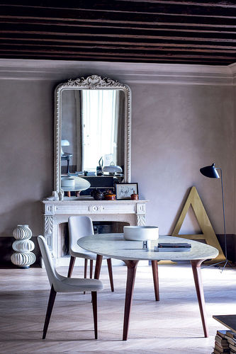 Contemporary chair - ASCOT - Bross Italia - indoor / fabric / wooden
