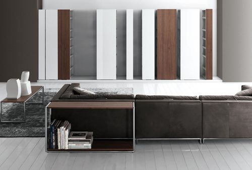 Free-standing bookcase - BAR CODE - Bross Italia - contemporary / for office / lacquered wood