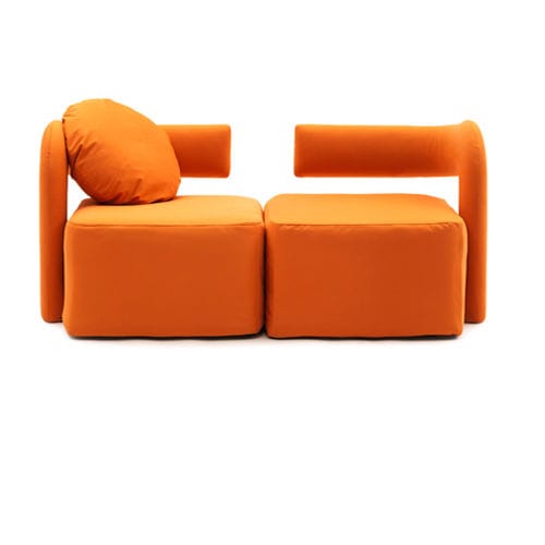 Contemporary armchair - Virgola - Campeggi - fabric / bed / modular