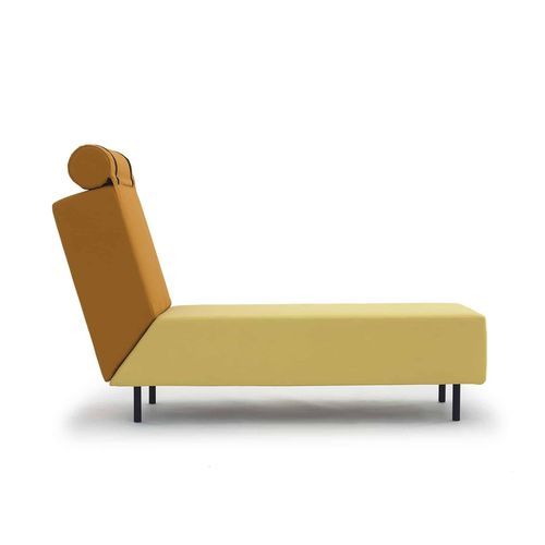 Contemporary chaise longue - Rubic - Campeggi - fabric / wooden / 1-person