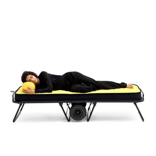 Single bed - Underdog - Campeggi - contemporary / upholstered / folding