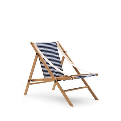 Contemporary deck chair - Piccy - Campeggi - fabric / beech / 1-person