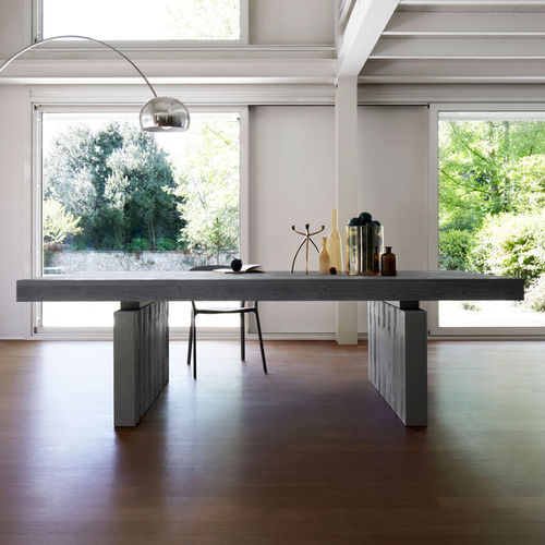 Contemporary table - BIG - Capo D'Opera Home - lacquered wood / rectangular / gray