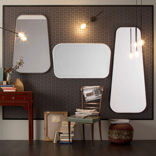 Wall-mounted mirror - BELVEDERE - Capo D'Opera Home - contemporary / lacquered wood / brown