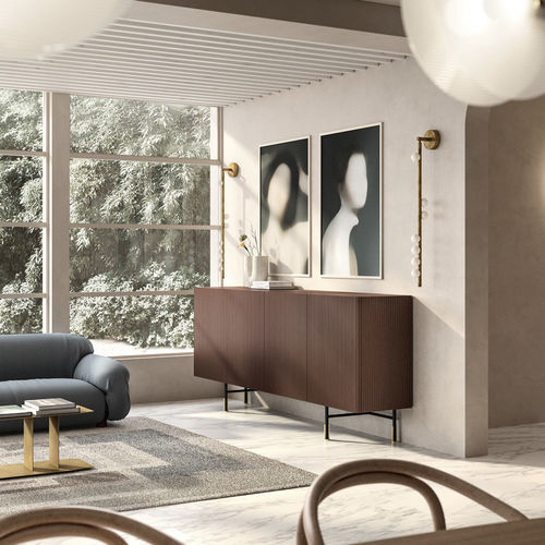 Contemporary sideboard - AERO - Capo D'Opera Home - lacquered wood / glass / folding door