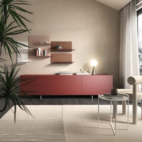 Contemporary sideboard - SHOW - Capo D'Opera Home - lacquered wood / with sliding door / black