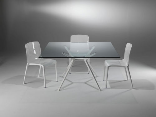 Contemporary table - EX - Casprini Gruppo Industriale - glass / rectangular / square