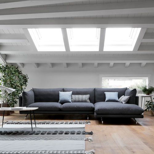 Modular sofa - SWING - Dall'Agnese - contemporary / fabric / leather