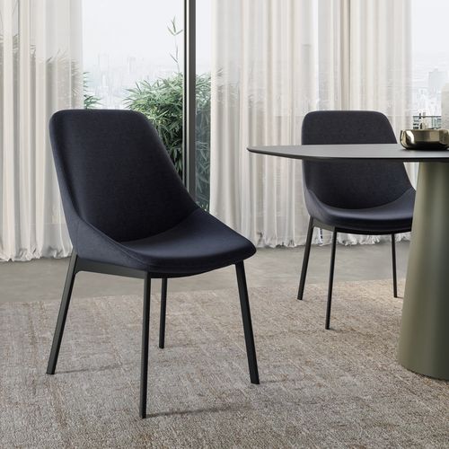 Contemporary chair - LE MANS  - Dall'Agnese - indoor / fabric / leather