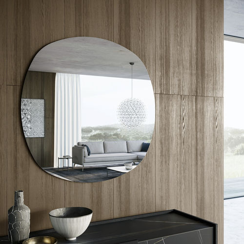 Wall-mounted mirror - RADIUS - Dall'Agnese - contemporary / transparent / vertical