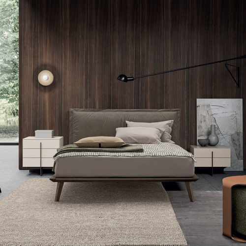 Double bed - MORGAN - Dall'Agnese - contemporary / upholstered / with headboard