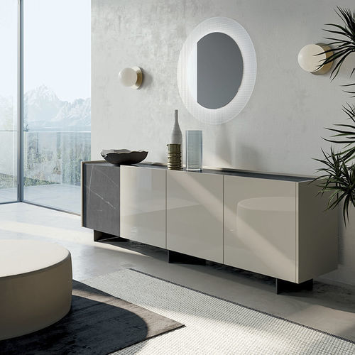 High sideboard - WRAP - Dall'Agnese - contemporary / matte lacquered wood / glossy lacquered wood