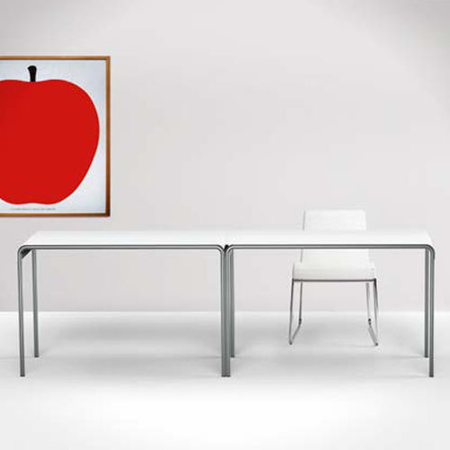 Free-standing desk - FARALLON - Danese - contemporary / metal / curved