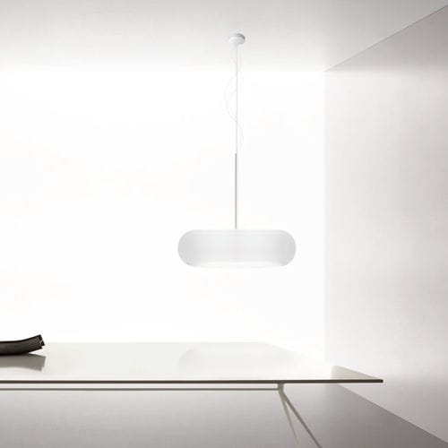 Pendant lamp - ITKA  - Danese - metal / glass / PVC