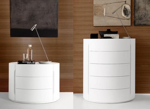 Contemporary bedside table - ELVIS  - Fimes dei Longoni di Longoni G.& C. - plywood / oval / home