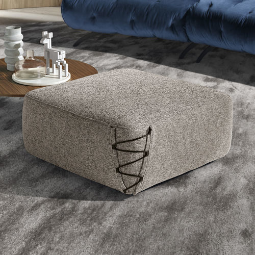 Contemporary ottoman - Kea - maxdivani - fabric / leather / square