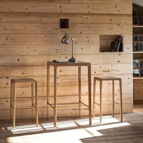 Contemporary high bar table - SURF : 2003 TA H110 - Cizeta - oak / beech / plywood