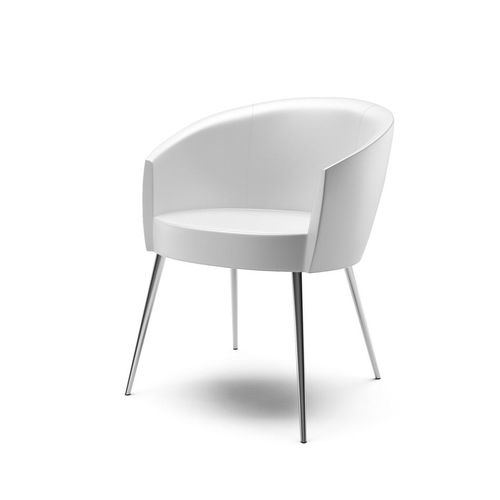 Contemporary chair - SFER : 1560 PO B23F - Cizeta - indoor / fabric / metal base