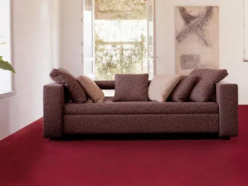 Modular sofa - SWING - Clei - bed / brown / fabric