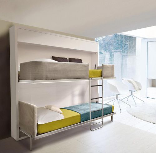 Bunk bed - LOLLISOFT IN - Clei - wall / single / contemporary