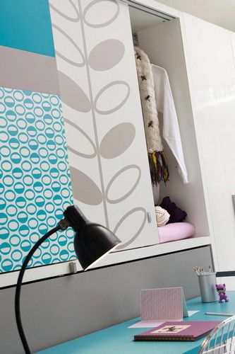 Contemporary wardrobe - POPPIBOARD - Clei - wooden / with swing doors / bridge