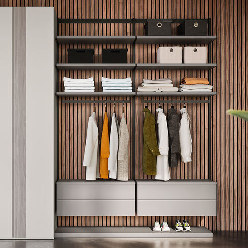 Corner walk-in wardrobe - Naked - Clever - contemporary / metal / custom