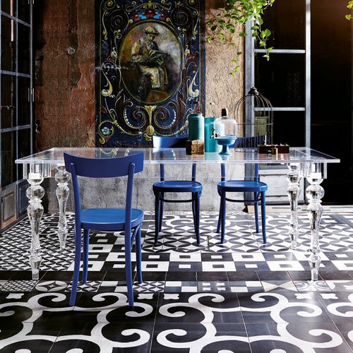 Traditional table - OSTE - Colico - methacrylate / PMMA base / rectangular