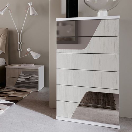 Contemporary chiffonier - VOLO OBLIQUA   - ColombiniCasa - lacquered wood / beige