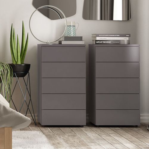 Contemporary chiffonier - LINK M204  - ColombiniCasa - lacquered wood / gray