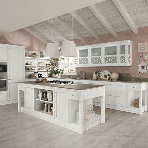Traditional kitchen - SINFONIA - ColombiniCasa - wooden / island / L-shaped